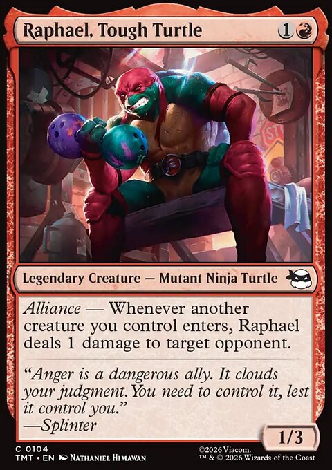Raphael, Tough Turtle, Teenage Mutant Ninja Turtles #104, Magic: The Gathering card