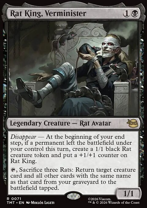 Rat King, Verminister, Teenage Mutant Ninja Turtles #71, Magic: The Gathering card