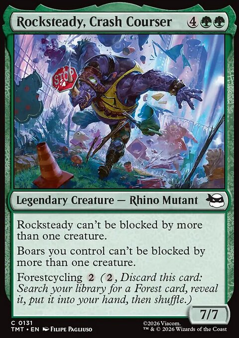 Rocksteady, Crash Courser, Teenage Mutant Ninja Turtles #131, Magic: The Gathering card