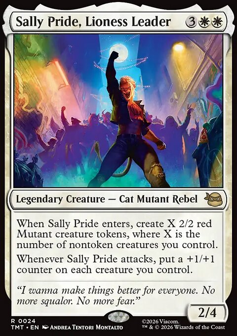 Sally Pride, Lioness Leader, Teenage Mutant Ninja Turtles #24, Magic: The Gathering card