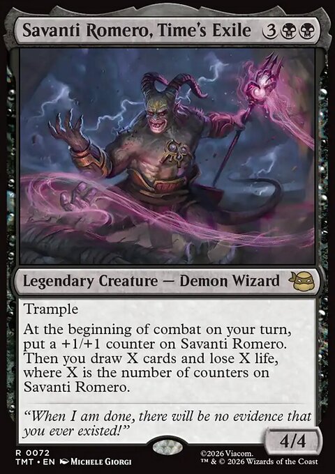 Savanti Romero, Time's Exile, Teenage Mutant Ninja Turtles #72, Magic: The Gathering card