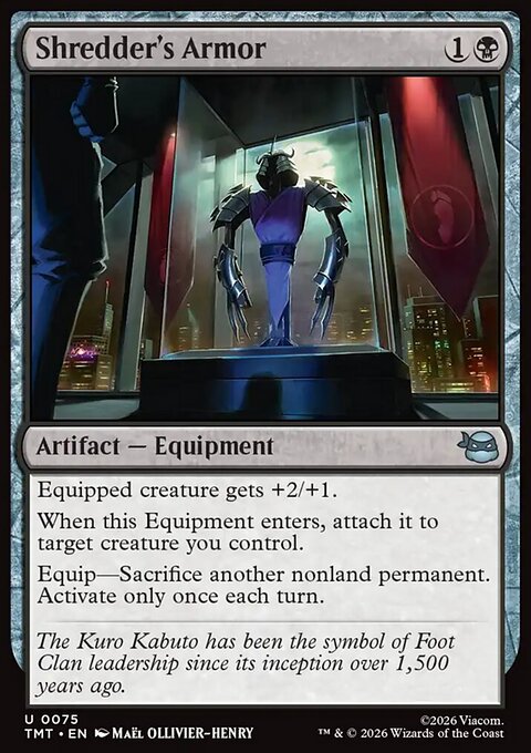 Shredder's Armor, Teenage Mutant Ninja Turtles #75, Magic: The Gathering card