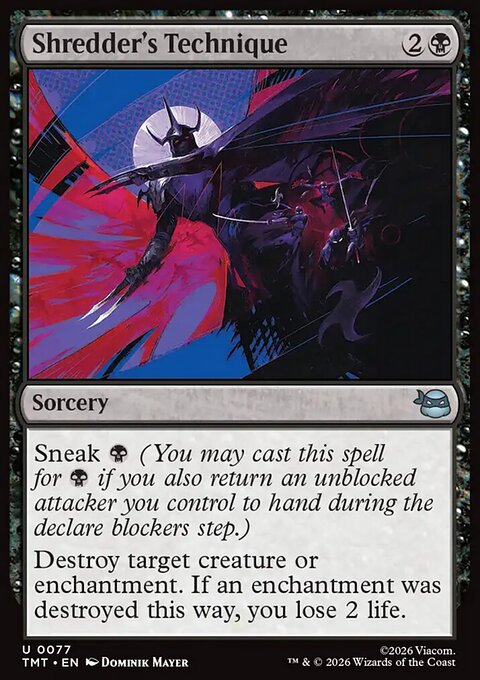 Shredder's Technique, Teenage Mutant Ninja Turtles #77, Magic: The Gathering card
