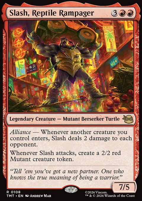 Slash, Reptile Rampager, Teenage Mutant Ninja Turtles #108, Magic: The Gathering card