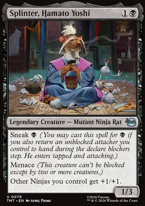 Splinter, Hamato Yoshi, Teenage Mutant Ninja Turtles #79, Magic: The Gathering card