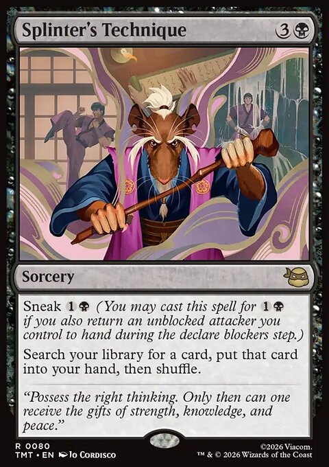 Splinter's Technique, Teenage Mutant Ninja Turtles #80, Magic: The Gathering card