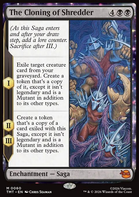 The Cloning of Shredder, Teenage Mutant Ninja Turtles #60, Magic: The Gathering card