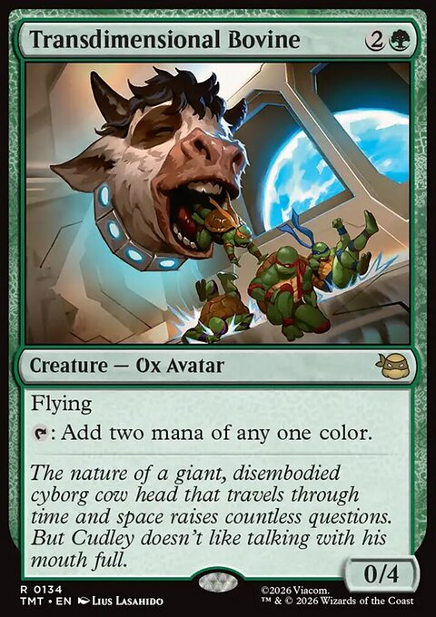 Transdimensional Bovine, Teenage Mutant Ninja Turtles #134, Magic: The Gathering card