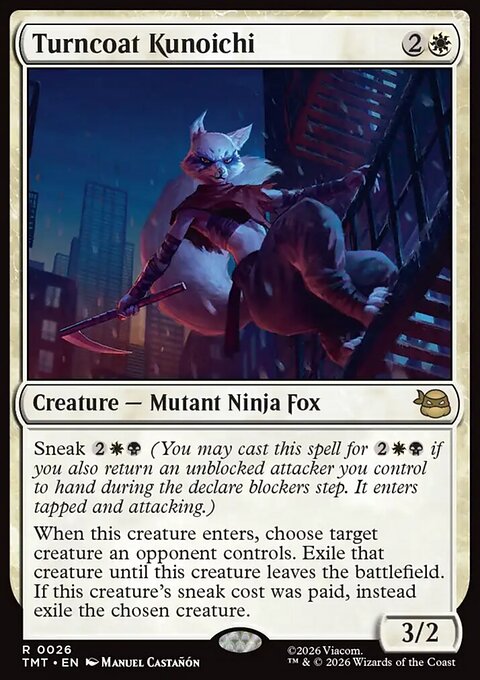 Turncoat Kunoichi, Teenage Mutant Ninja Turtles #26, Magic: The Gathering card