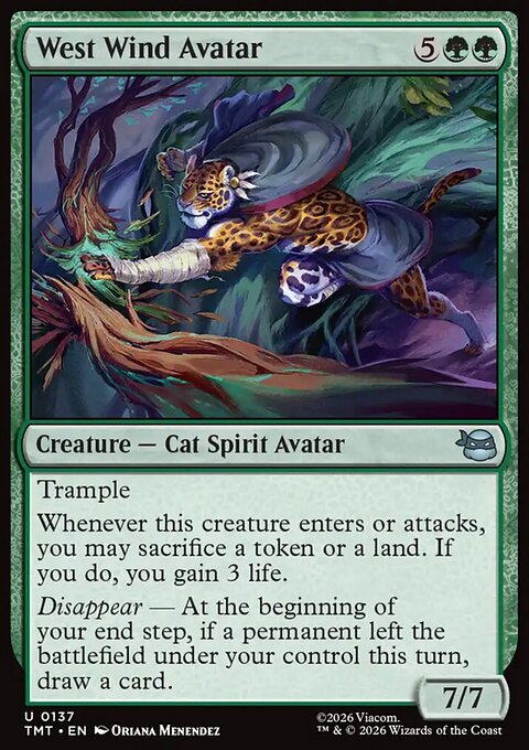 West Wind Avatar, Teenage Mutant Ninja Turtles #137, Magic: The Gathering card