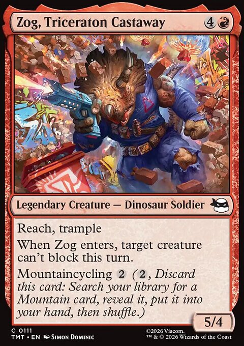 Zog, Triceraton Castaway, Teenage Mutant Ninja Turtles #111, Magic: The Gathering card
