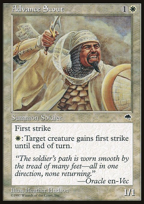 Advance Scout, Tempest #1, Magic: The Gathering card