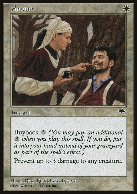 Anoint, Tempest #3, Magic: The Gathering card