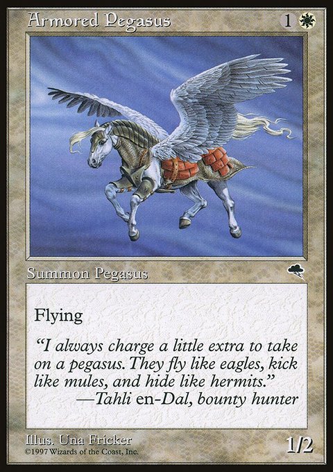 Armored Pegasus, Tempest #5, Magic: The Gathering card