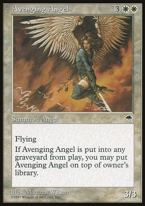Avenging Angel, Tempest #7, Magic: The Gathering card