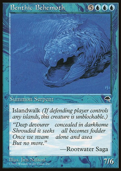 Benthic Behemoth, Tempest #54, Magic: The Gathering card
