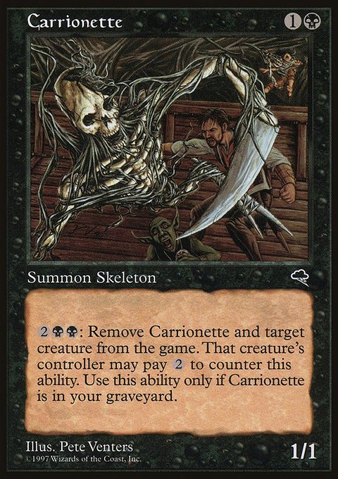 Carrionette, Tempest #111, Magic: The Gathering card
