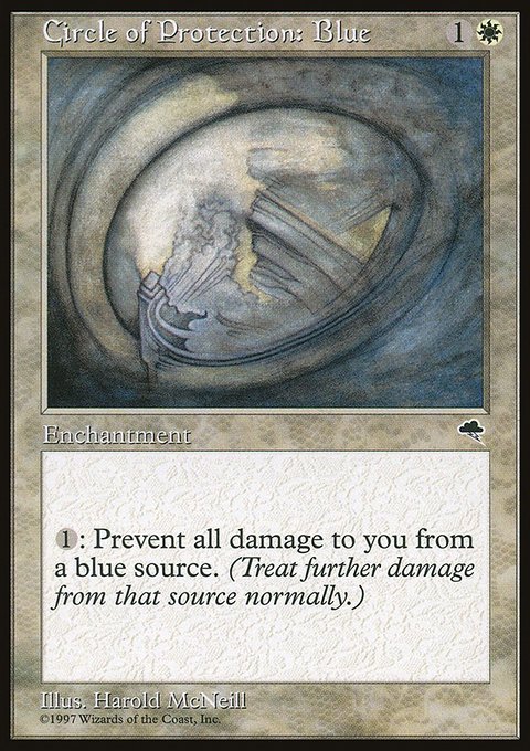 Circle of Protection: Blue, Tempest #9, Magic: The Gathering card