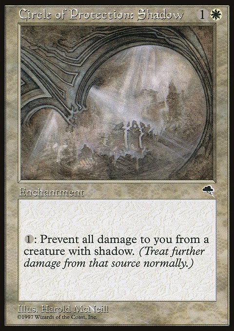 Circle of Protection: Shadow, Tempest #12, Magic: The Gathering card