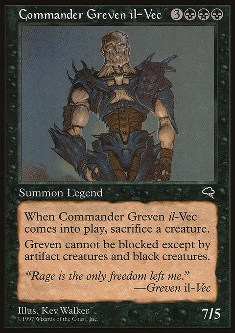 Commander Greven il-Vec, Tempest #115, Magic: The Gathering card