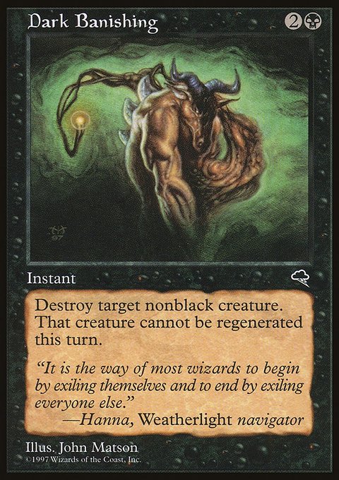 Dark Banishing, Tempest #117, Magic: The Gathering card