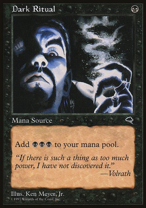 Dark Ritual, Tempest #118, Magic: The Gathering card