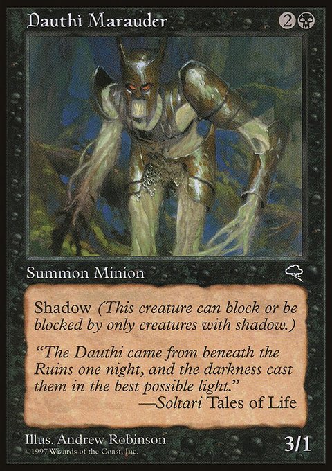 Dauthi Marauder, Tempest #123, Magic: The Gathering card