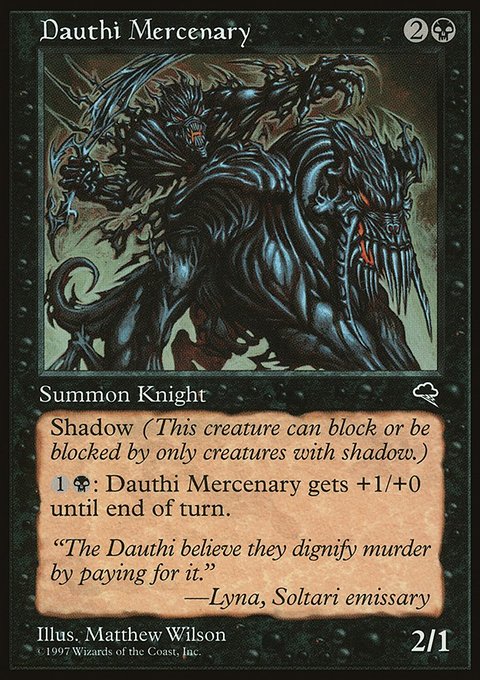 Dauthi Mercenary, Tempest #124, Magic: The Gathering card