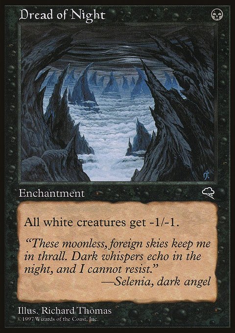 Dread of Night, Tempest #130, Magic: The Gathering card