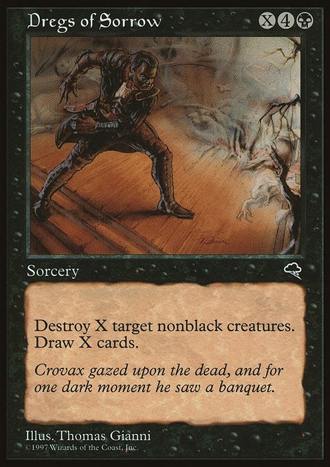 Dregs of Sorrow, Tempest #131, Magic: The Gathering card