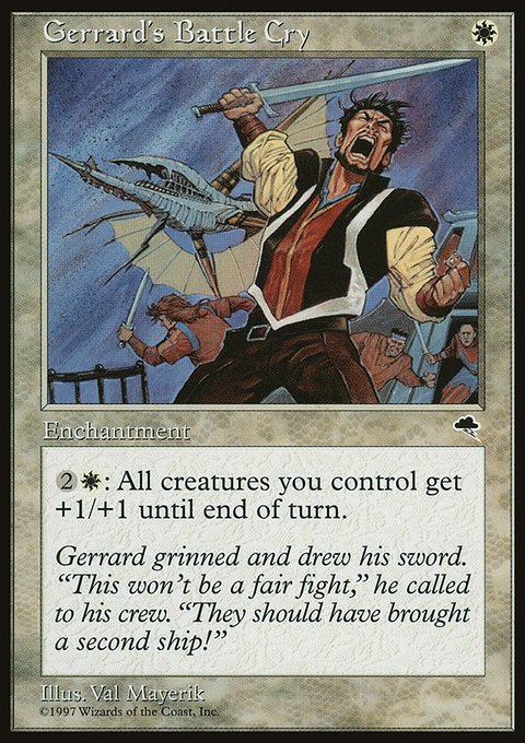 Gerrard's Battle Cry, Tempest #21, Magic: The Gathering card
