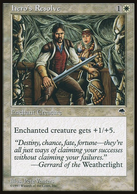 Hero's Resolve, Tempest #23, Magic: The Gathering card