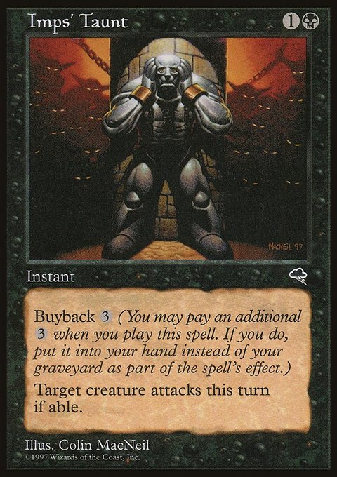 Imps' Taunt, Tempest #138, Magic: The Gathering card