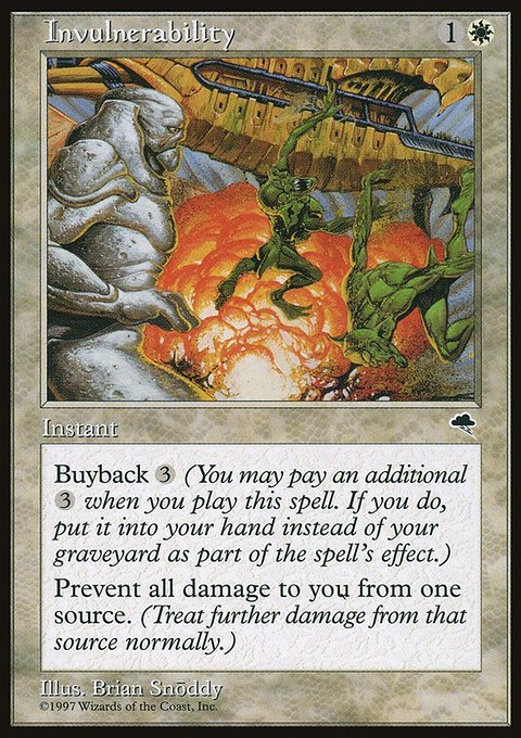 Invulnerability, Tempest #25, Magic: The Gathering card
