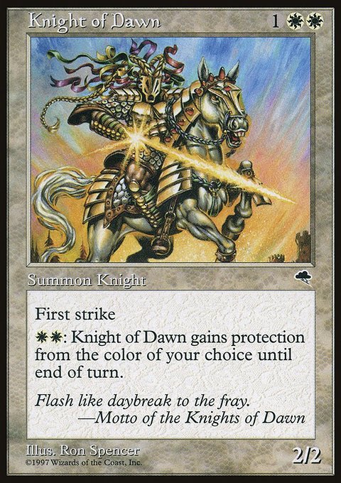 Knight of Dawn, Tempest #26, Magic: The Gathering card