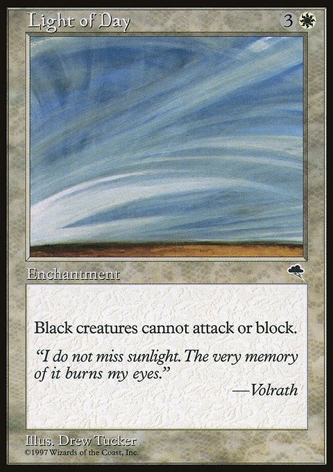 Light of Day, Tempest #27, Magic: The Gathering card