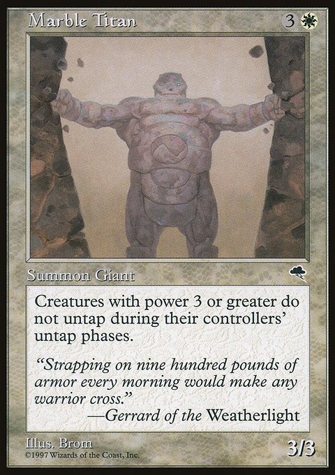 Marble Titan, Tempest #28, Magic: The Gathering card