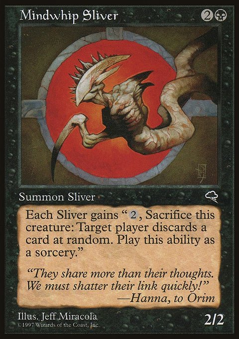 Mindwhip Sliver, Tempest #145, Magic: The Gathering card