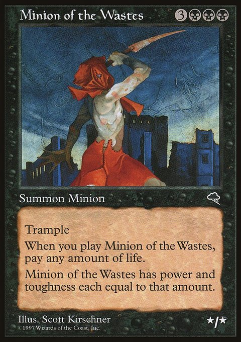 Minion of the Wastes, Tempest #146, Magic: The Gathering card