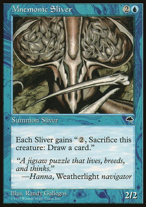 Mnemonic Sliver, Tempest #77, Magic: The Gathering card