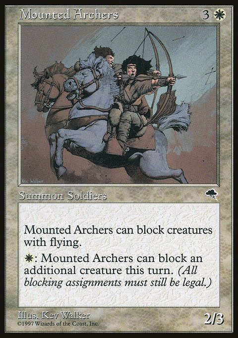 Mounted Archers, Tempest #30, Magic: The Gathering card