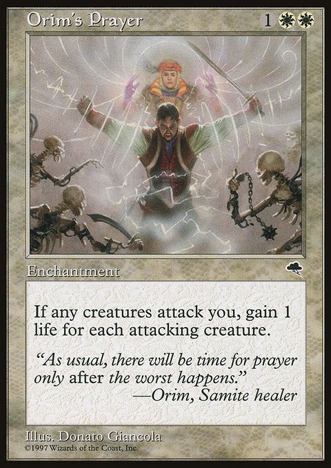 Orim's Prayer, Tempest #32, Magic: The Gathering card