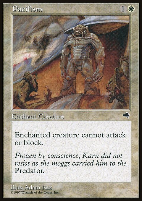 Pacifism, Tempest #34, Magic: The Gathering card