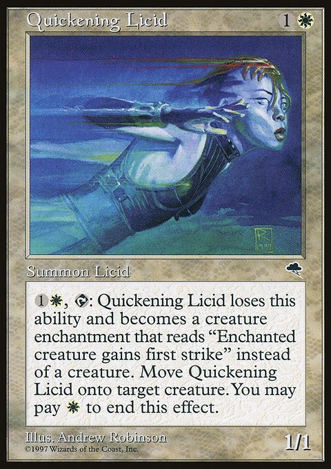 Quickening Licid, Tempest #36, Magic: The Gathering card