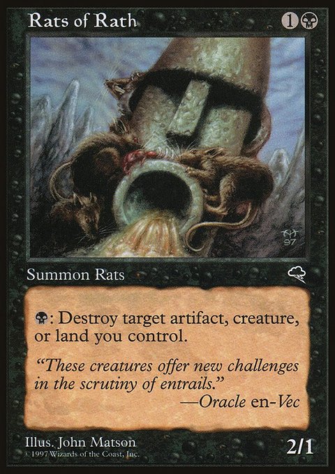 Rats of Rath, Tempest #150, Magic: The Gathering card