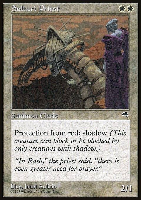 Soltari Priest, Tempest #46, Magic: The Gathering card
