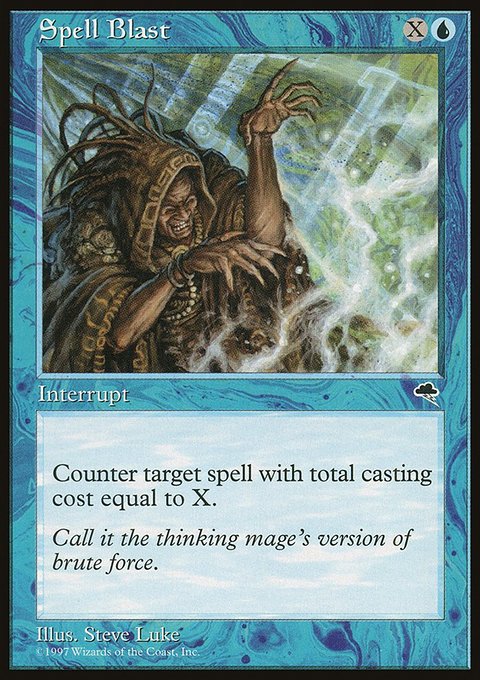 Spell Blast, Tempest #89, Magic: The Gathering card