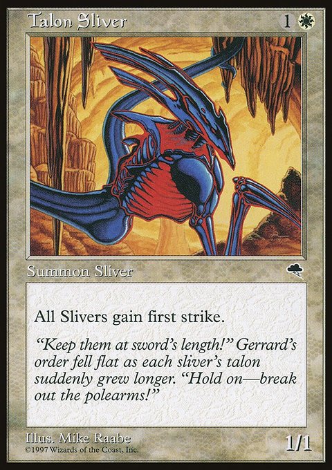 Talon Sliver, Tempest #50, Magic: The Gathering card