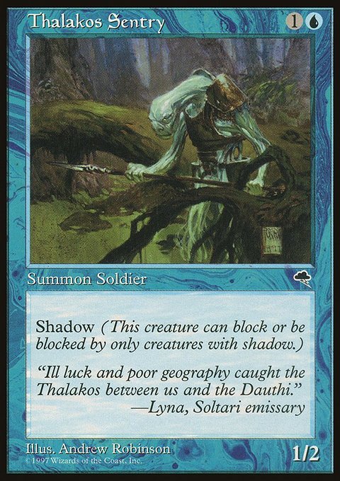 Thalakos Sentry, Tempest #95, Magic: The Gathering card