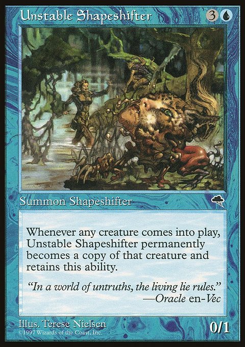 Unstable Shapeshifter, Tempest #100, Magic: The Gathering card